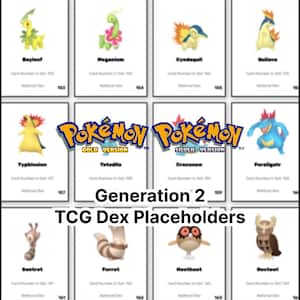 Tijdelijke aanduidingen voor Pokédex Binders – Generatie 2: Johto (152–251) – Digitale download