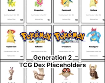 Pokédex Binder Placeholders – Generation 2: Johto (152–251) – Digital Download