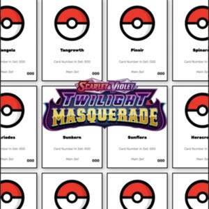Twilight Masquerade Pokémon Binder Placeholder – Conjunto principal – Versão Pokébola simples