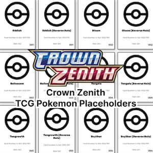 Crown Zenith Pokémon Binder Placeholder – hoofdset en masterset – digitale download