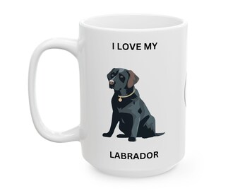 Labrador Ceramic Mug, I Love My Lab, Dog Lover Gift, Labrador Retriever, Pet Owner Mug, Gifts for her, Gifts for him, Labradors, Lab