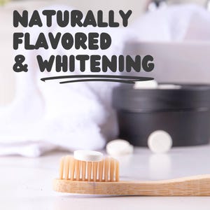 Whitening Zahnpasta-Tabletten mit natürlichem Pfefferminzöl-Aroma, Zero-Waste, Hydroxyapatit zur Unterstützung der Zahnschmelzgesundheit, fluoridfrei