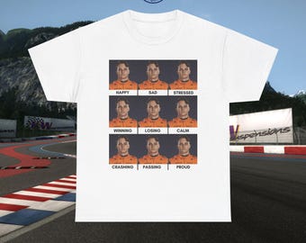 Funny Emotions Of Oscar Piastri Formula 1 Race Day T-Shirt