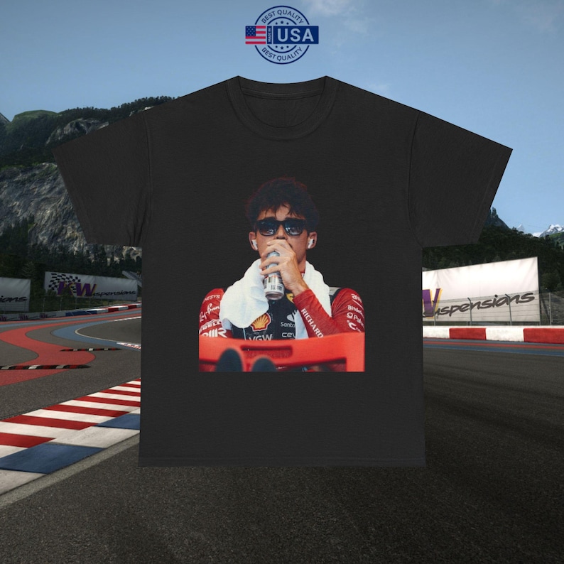 Charles Leclerc F1 Racing Unisex T-Shirt (Italy Grand Prix Discount) - Perfect Gift For Formula 1 Racing Fans, Ferrari F1 Apparel image 3