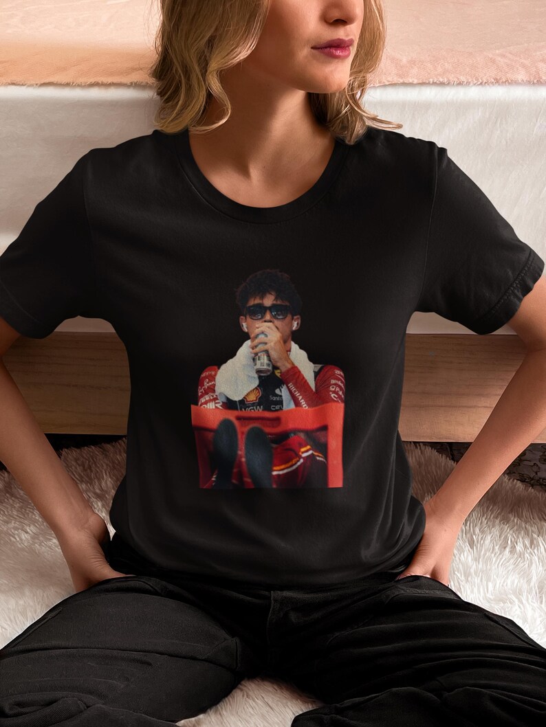 Charles Leclerc F1 Racing Unisex T-Shirt (Italy Grand Prix Discount) - Perfect Gift For Formula 1 Racing Fans, Ferrari F1 Apparel image 4
