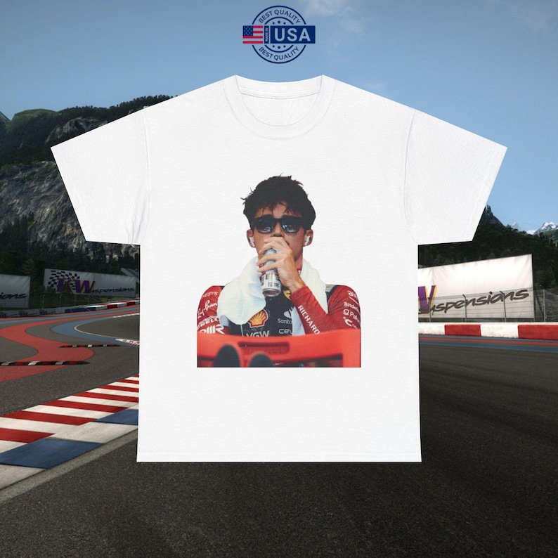Charles Leclerc F1 Racing Unisex T-Shirt (Italy Grand Prix Discount) - Perfect Gift For Formula 1 Racing Fans, Ferrari F1 Apparel image 1