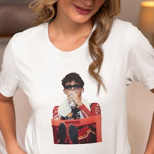 Charles Leclerc F1 Racing Unisex T-Shirt (Italy Grand Prix Discount) - Perfect Gift For Formula 1 Racing Fans, Ferrari F1 Apparel image 2
