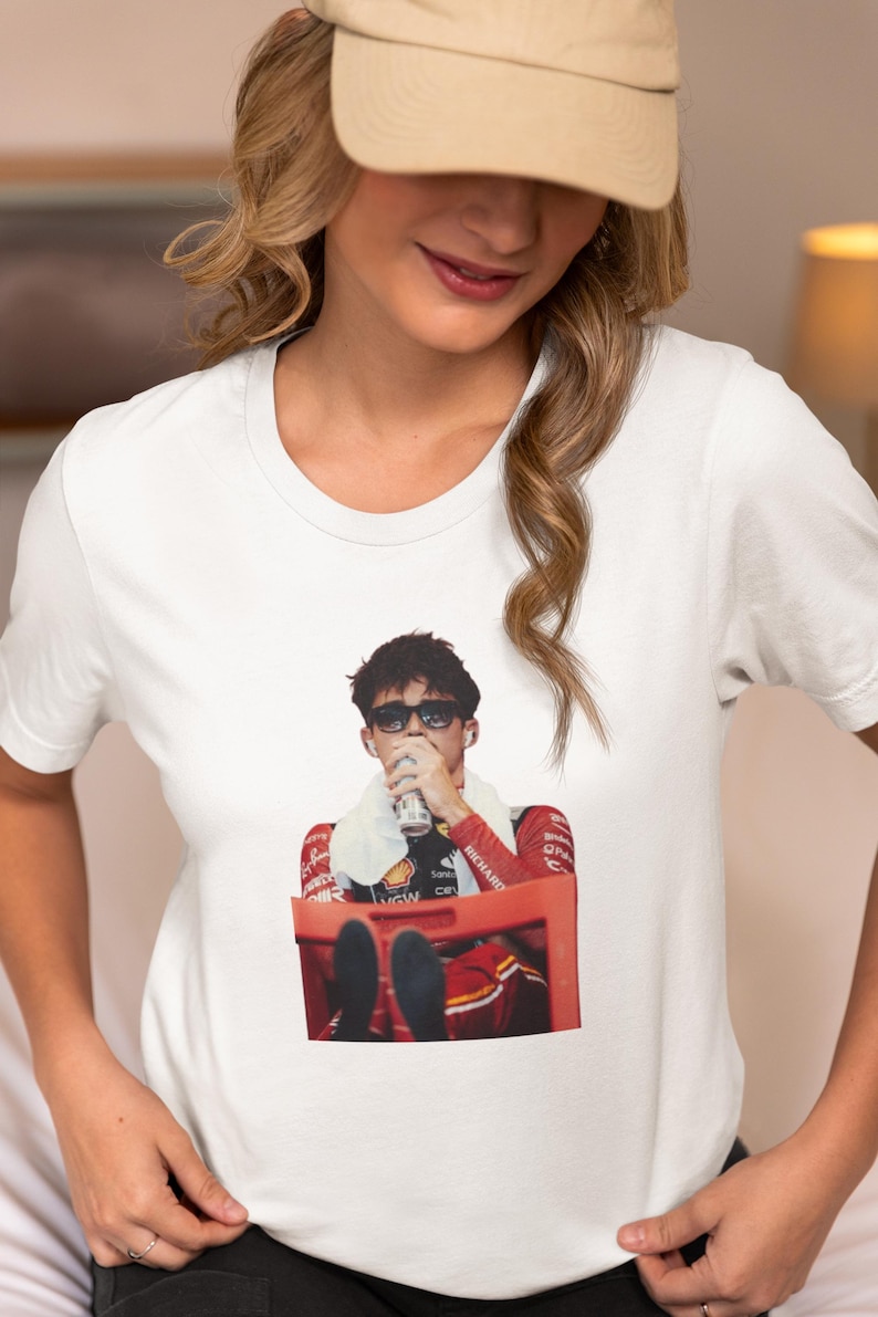 Charles Leclerc F1 Racing Unisex T-Shirt (Italy Grand Prix Discount) - Perfect Gift For Formula 1 Racing Fans, Ferrari F1 Apparel image 2