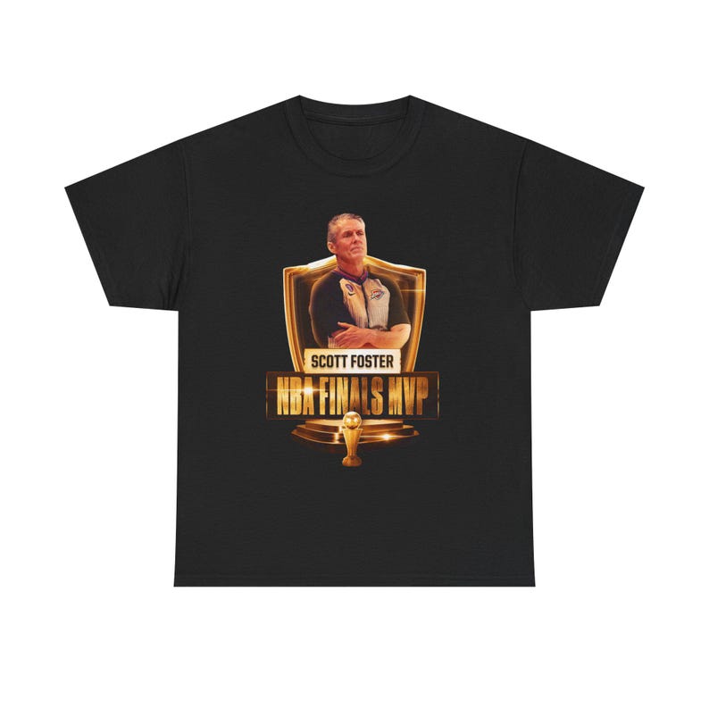 Scott Foster NBA FINALS MVP Refree Meme Oversized T-Shirt image 2