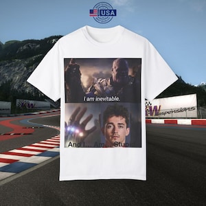 Charles Leclerc T-shirt met grappige coureurparodie