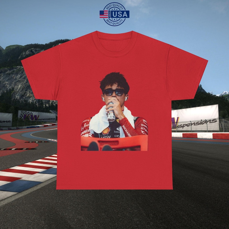 Charles Leclerc F1 Racing Unisex T-Shirt (Italy Grand Prix Discount) - Perfect Gift For Formula 1 Racing Fans, Ferrari F1 Apparel image 5