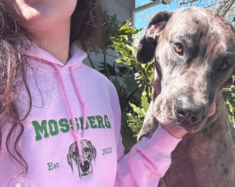 Sudadera con foto bordada personalizada de tu mascota, sudadera con cara de perro bordada, sudadera para amantes de los perros, regalo para amantes de las mascotas, regalo para mamá