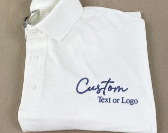 Custom Embroidered Polo Shirt for Men and Women, Personalized Polo Shirts for Business, Casual Wear, Sports Teams, Work Uniforms