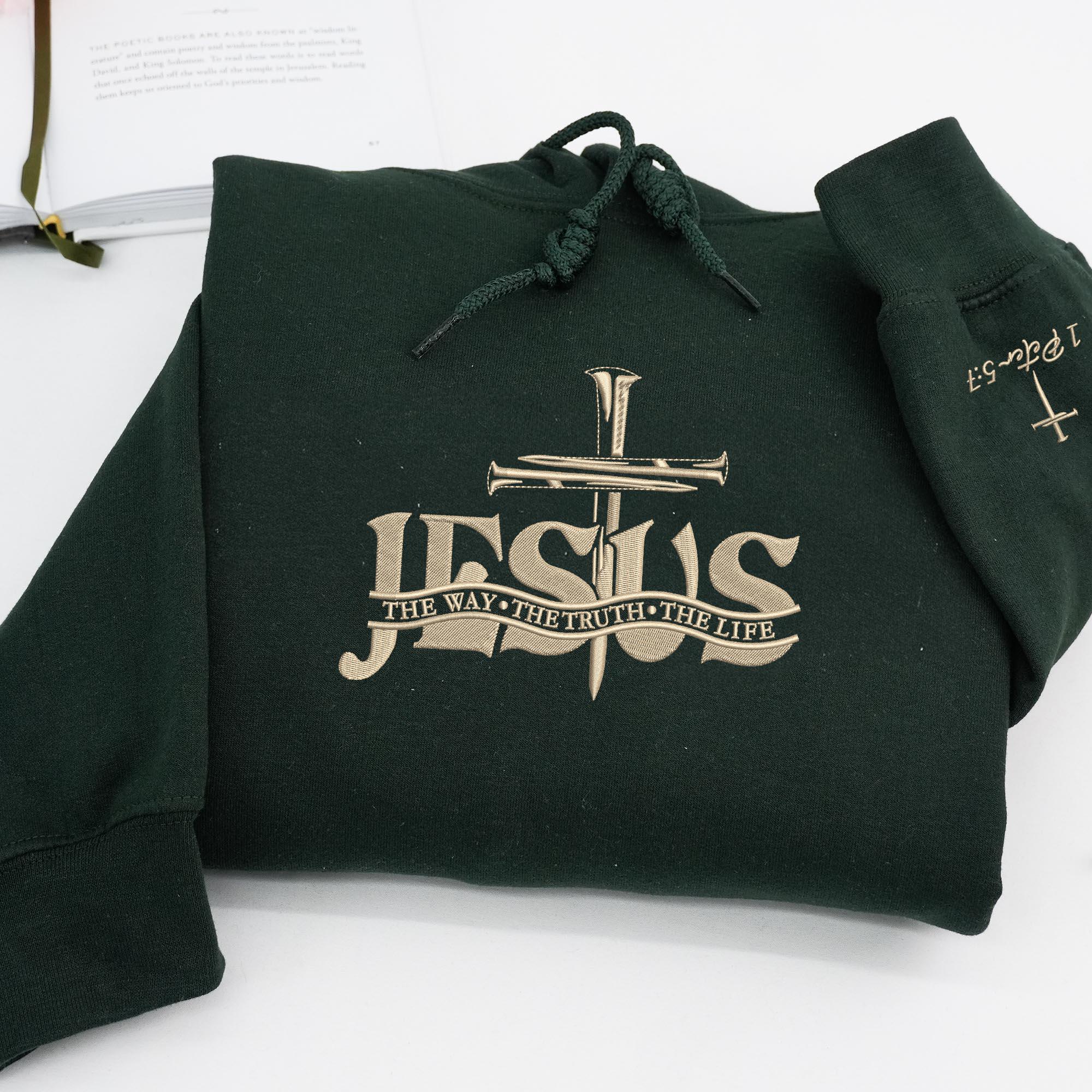 Embroidery Hoodie Jesus - Etsy Australia