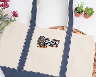 Custom Embroidered Tote Bag, Personalized Canvas Logo Tote for Business, Events, Clubs, Girls Trip, or Everyday Use