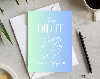 Congratulations Card, Graduation Gift, Achievement Celebration, Milestone, Encouragement, Bestie