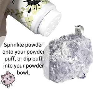 Powder Puff, pour appliquer la poudre pour le corps ivoire crème Soins de la peau de style rétro et vintage Option boîte cadeau par Bonny Bubbles, 4 pouces image 3