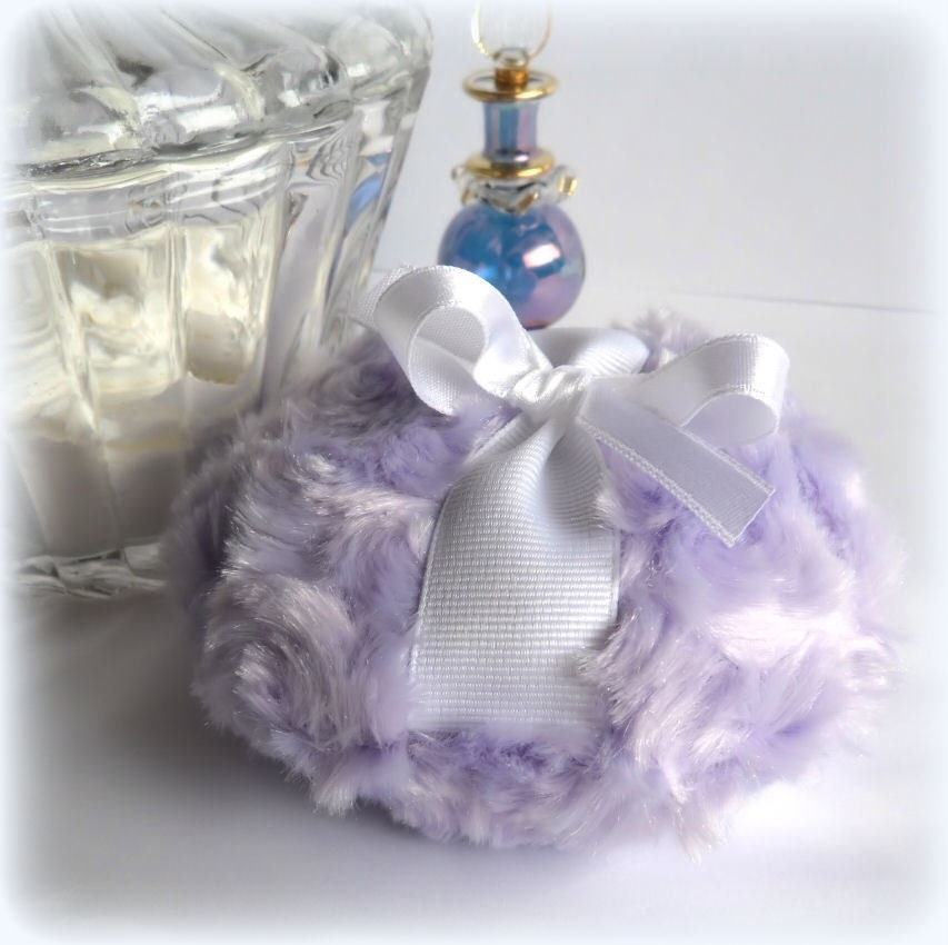 Lavender Powder Puff soft lilac bath pouf pastel purple Etsy
