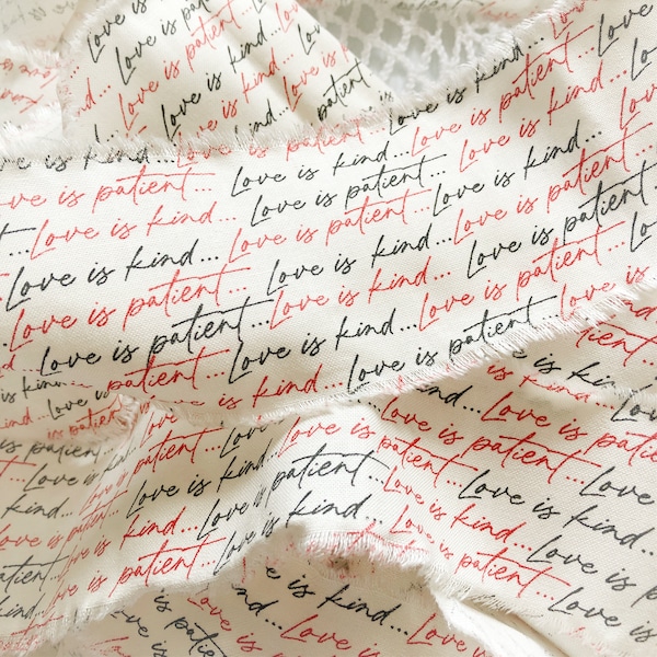 Red Script Fabric - Etsy
