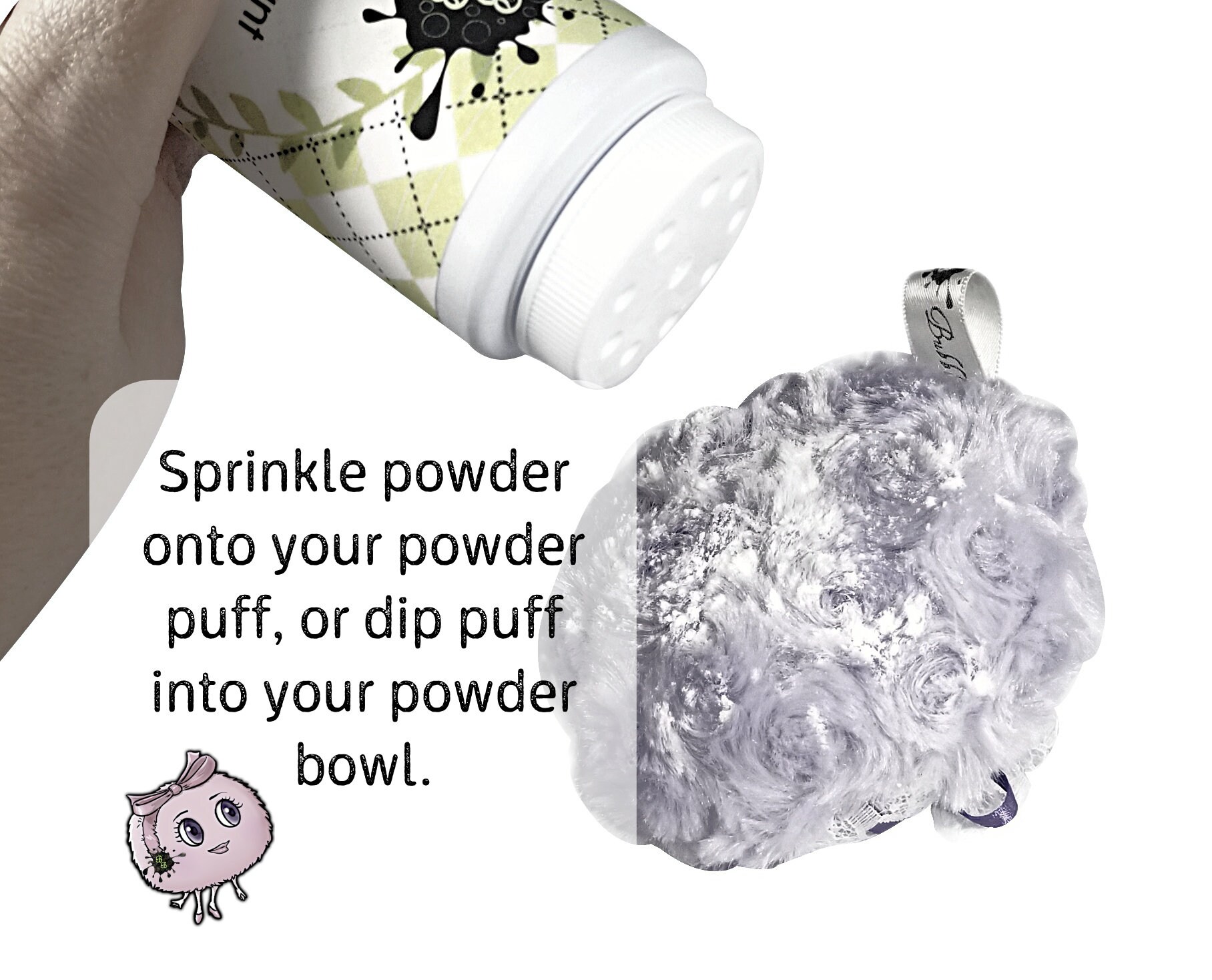 Powder bowl and puff best sale
