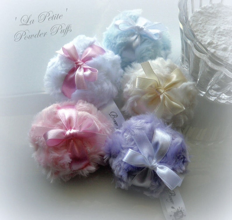 Powder Puff PICK a COLOR Mini Pouf for Body Powder Etsy