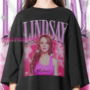 LINDSAY LOHAN Vintage Retro 90s Shirt, Lindsay Lohan Merch Gift, Lindsay Lohan Sweater, Lindsay Lohan Hoodie, Lindsay Lohan Clothing