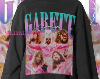 Camiseta retro de jugador de Garett Garrison, sudadera con capucha pixel art de los 90
