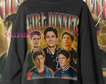Vintage Nathan Scott Girl Dinner T-Shirt, 90s Retro Fan Tee