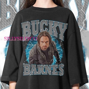 Begrenzte Komfortfarben Bucky Barnes T-Shirt, Wintersoldat Bucky Barnes Bootleg Fan Tee T-Shirt, Geschenk für Frauen und Männer Unisex T-Shirt