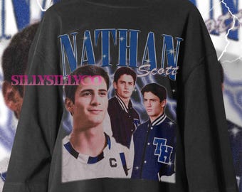 Camisa vintage de Nathan Scott para chica, camiseta pirata de Nathan Scott, camisetas de fan de Nathan Scott Comfort Colors, suéter retro de los 90 de Nathan Scott