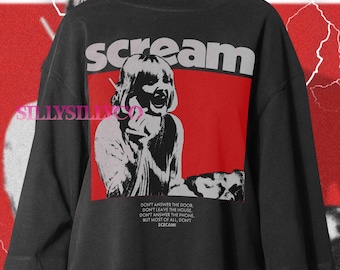 Vintage Scream Movie Graphic Tee. Retro Horror Shirt. Scary Movie. Comfort Colors. Holiday Horror Gift. Halloween Gifts Fan Sweatshirt