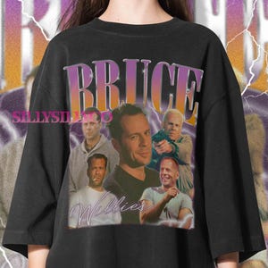 Comfort Colors Bruce Willis Vintage Shirt, Bruce Willis Retro 90s Tshirt, Retro Bruce Willis Vintage Tees, Bruce Willis Tribute Merch