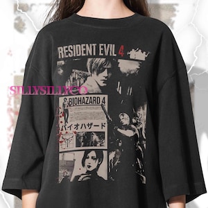 Vintage 90s Bootleg Style Biohazard Resident Evil T-Shirt, Leon Kennedy T-shirt, Retro Resident Evil Gifts For Man And Women Unisex T-Shirt