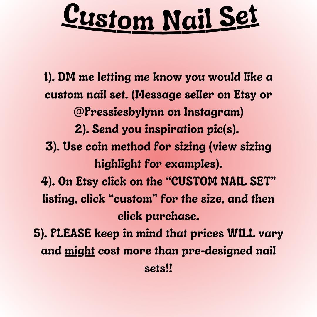 Custom Nail Set Custom Nail Set - Etsy