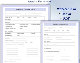 Unlock Seamless Organization with Our Editable Document Request Form Template