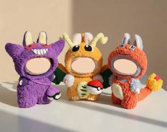Hand-crocheted Labubu outfit, Gengar, Charizard, Charmander, Pokémon cosplay clothing