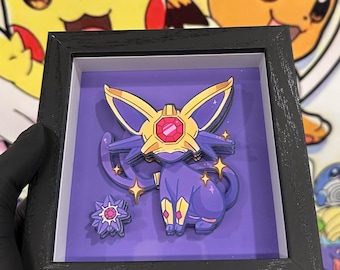 3D Shadow Box Star Gem Spirit - Mythical Creature Desktop Decor