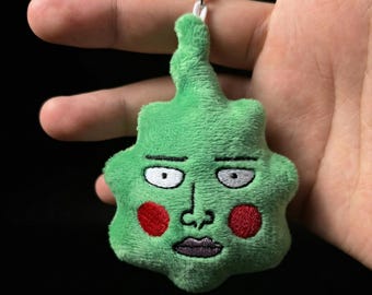 Mob Psycho 100 Dimple Handmade Plush, Funny Ekubo Spirit Bag Charm, Unique Anime Ghost Gift, Manga Fan Collectible Art Toy
