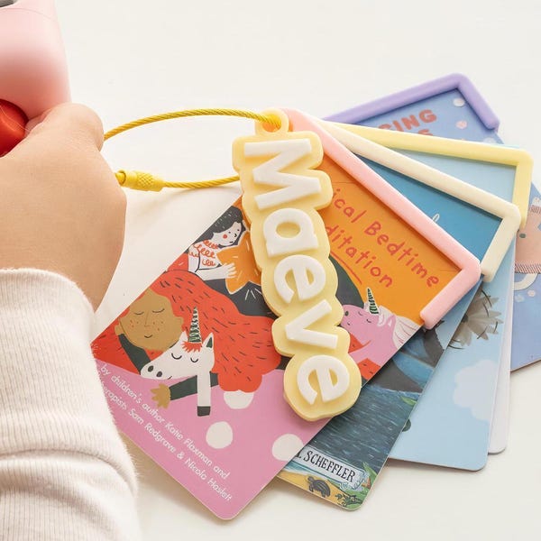 Yoto Card Holder Bundle with Personalized Name Tag | Custom ID + Audio Storage Set | Kids Organization Pack | Travel Accessory | Gift
