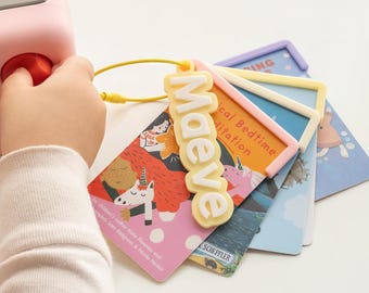 Yoto Card Holder Bundle with Personalized Name Tag | Custom ID + Audio Storage Set | Kids Organization Pack | Travel Accessory | Gift