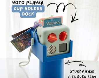 Yoto Mini Car Cup Holder Dock with Card Storage — Yoto Player Car Mount, Kids Audio Accessory