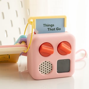 Porta-cartões Yoto Player com chaveiro | Armazenamento de cartão de áudio infantil reutilizável | Organizador de viagem | Expositor de cartões | Presentes para crianças | Acessórios Yoto