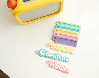 Yoto Card Category Tags | Personalized Icon Labels | Kids Organization | Travel Accessory | Gift