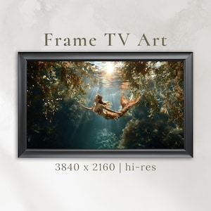 Frame TV Art | Sunlit Mermaid Underwater | Digital Download,  Ocean Myth Art, Ethereal Mermaid Art, Fantasy Art