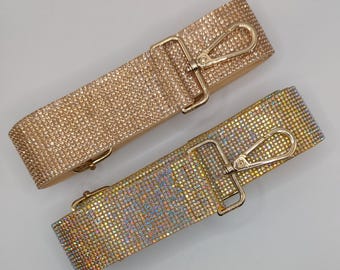 Gold Rhinestone Purse Strap