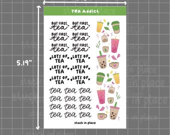 Tea Addict Planner Stickers