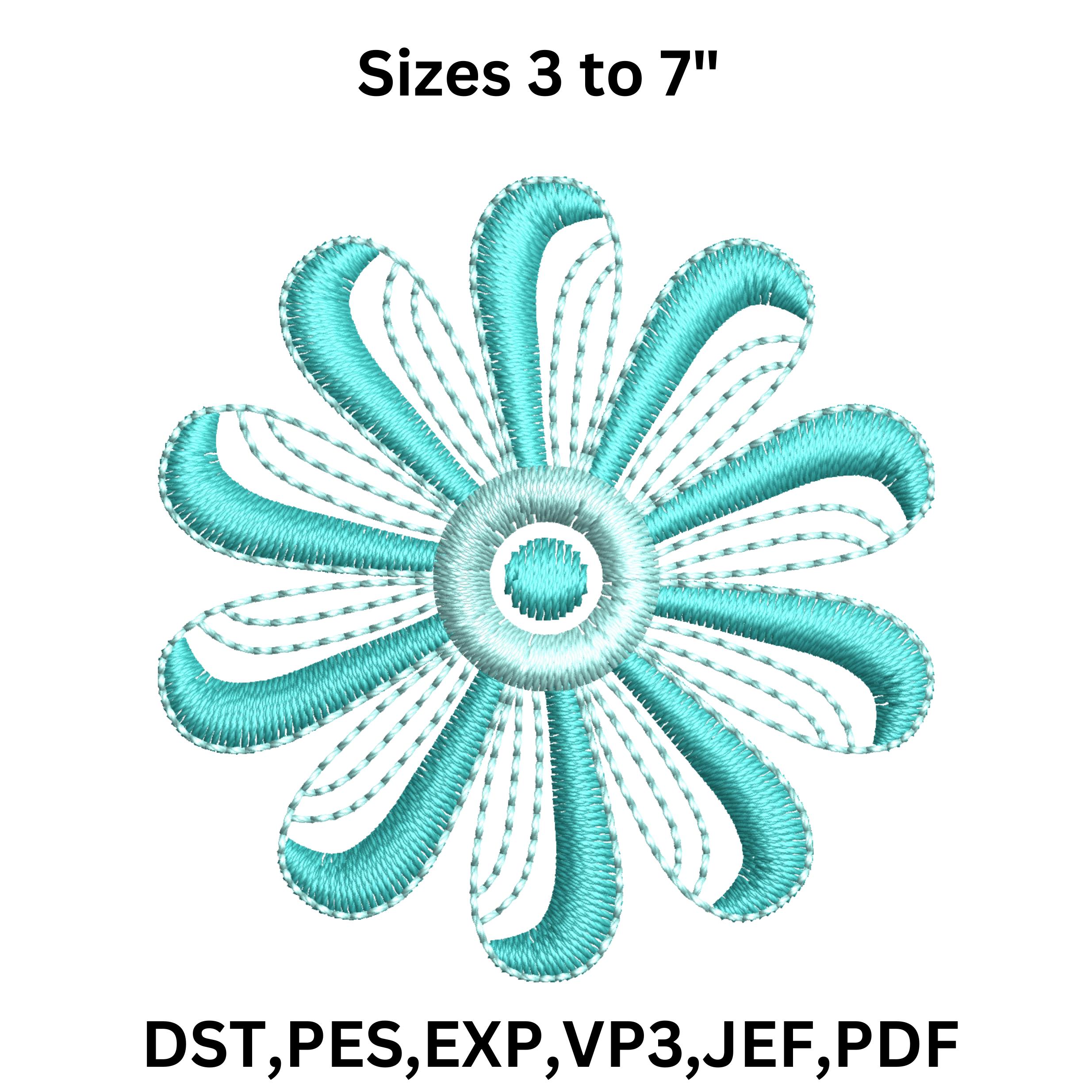 Mini Flower Embroidery Design, Floral Embroidery Machine File, (9 Sizes ...