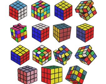 Rubik Cube Embroidery Designs Bundle, Machine Embroidery File (9 Sizes) (Digital Download)