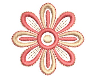 Mini Flower Embroidery Design, Floral Embroidery Machine File, (9 Sizes) (Digital Download)