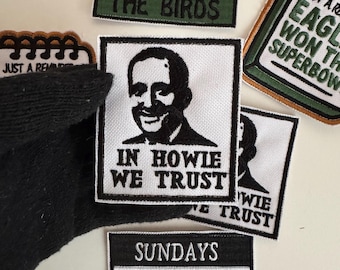Philadelphia Eagles Howie Roseman Custom Patch (1PC) 2x3, In Howie we trust embroidery patch,iron on, sew on for hats,jackets,shirts and bag